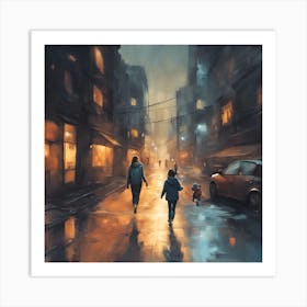 Night In The City Art Print