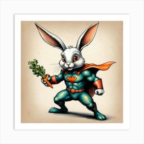 Super Bunny 15 Art Print