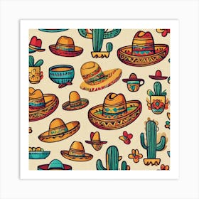 Mexican Hats 7 Art Print