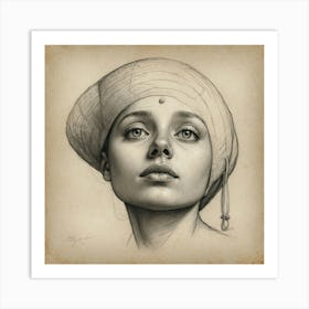 Portrait Of A Woman Art Print