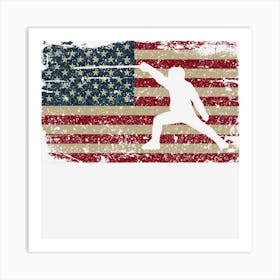 Fencer American Flag I Proud Fencing Gift Idea Art Print