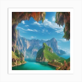 Cave Stock Videos & Royalty-Free Footage Art Print