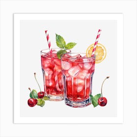 Cherry Cocktail 9 Art Print