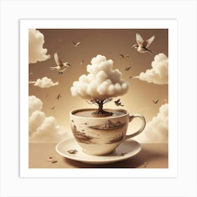 Tree In A Cup 2 Art Print