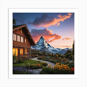 Matterhorn At Sunset 1 Art Print