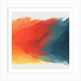 Abstract Brush Strokes 3 Art Print