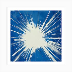 Blue Burst 2 Art Print