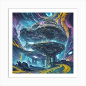 Alien City Art Print