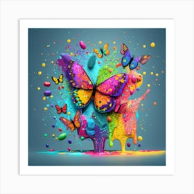 Colorful Butterflies Art Print