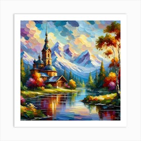 Church In The Mountains 1 Art Print