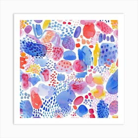 Watercolor Splashes Art Print