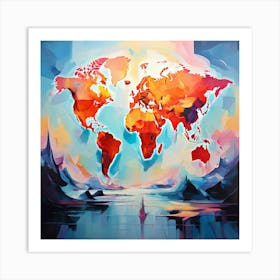 World Map 42 Art Print