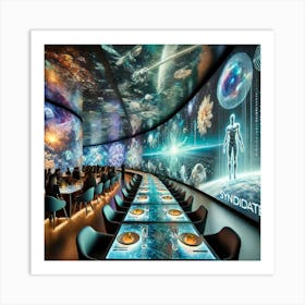 Ethereal Nexus Holographic Walls Art Print