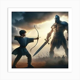 David And Goliath (3) Art Print