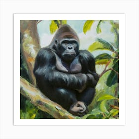 Sad Gorilla Art Print