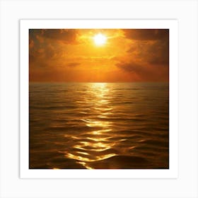 Sunset Over The Ocean Art Print