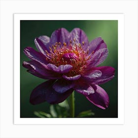 Purple Dahlia Art Print