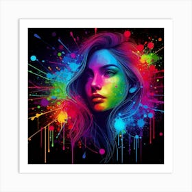 Splatter Painting Art Art Print