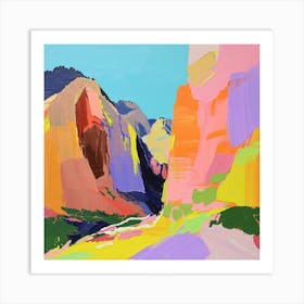 Colourful Abstract Zion National Park 3 Art Print