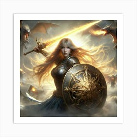 Elven Warrior 1 Art Print