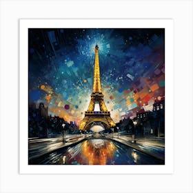 AI Ethereal Eiffel Art Print