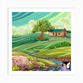 House In The Countryside Art Print