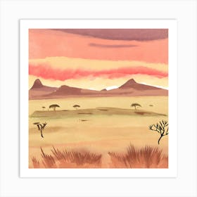 African Landscape 2 Art Print