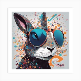 Bunny, New Poster For Ray Ban Speed, In The Style Of Psychedelic Figuration, Eiko Ojala, Ian Davenpo (2) Art Print