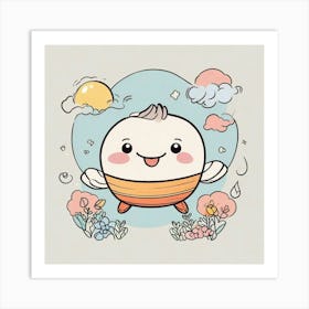 Kawaii Bee Art Print