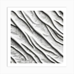 Wavy Fabric Texture Art Print