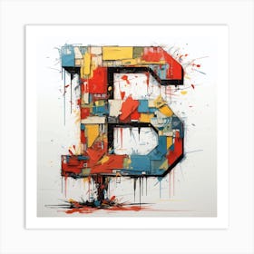 Letter B 8 Art Print