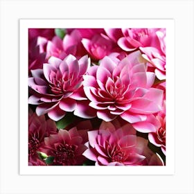 Pink Dahlias Art Print