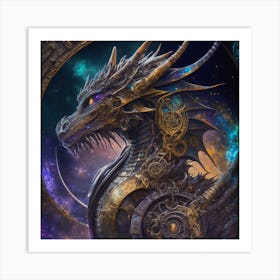 Steampunk Dragon 2 Art Print