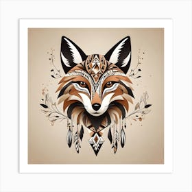 Tribal Fox Art Print