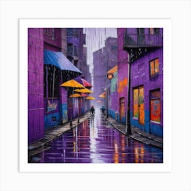 Rainy Street Art Print