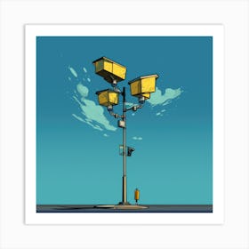 Cctv Camera Art Print