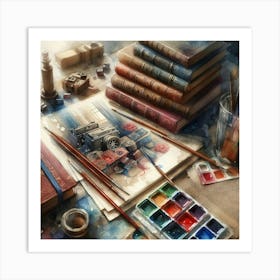 Watercolor Painting Art Print