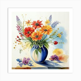 Flowers In A Vase 14 Art Print