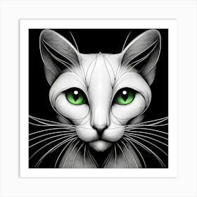 Creative Feline Cat Artwork 97 Art Print