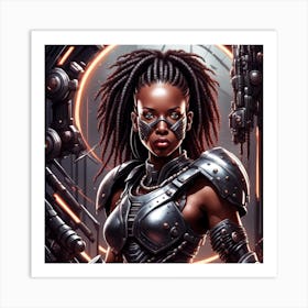 Black Girl In Armor Art Print