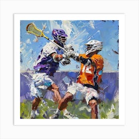 Lacrosse Players In Action 5 Art Print