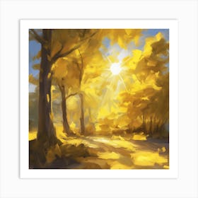 Radiant Reverie Yellow Sunshines (1) Art Print