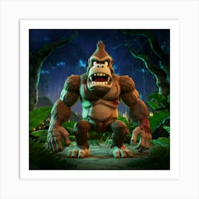 Evil Donkey Kong Art Print