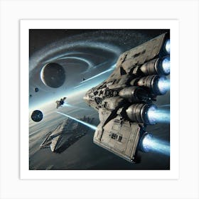 Asteroid Wraith Long Range Assault Art Print