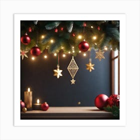 Christmas Decorations Art Print