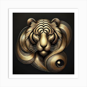 Golden Tiger Art Print