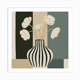 'White Flowers In A Vase' Art Print