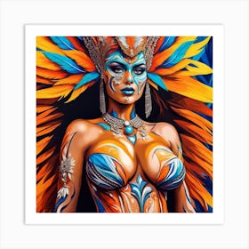 Carnival Woman 1 Art Print