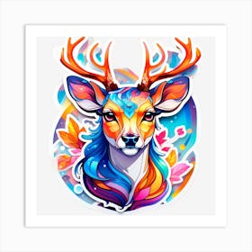 Deer Head Art Print