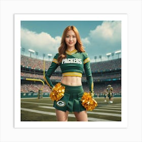 Packers Cheerleader Art Print